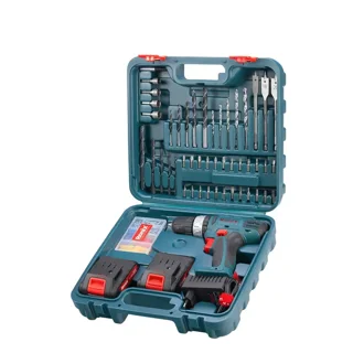 کیت 53 پارچه دریل شارژی چکشی دو باطری رونیکس مدل RS-8019